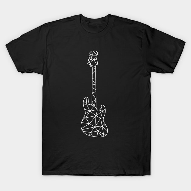 Geometric Line Bass Guitar T-Shirt by nightsworthy